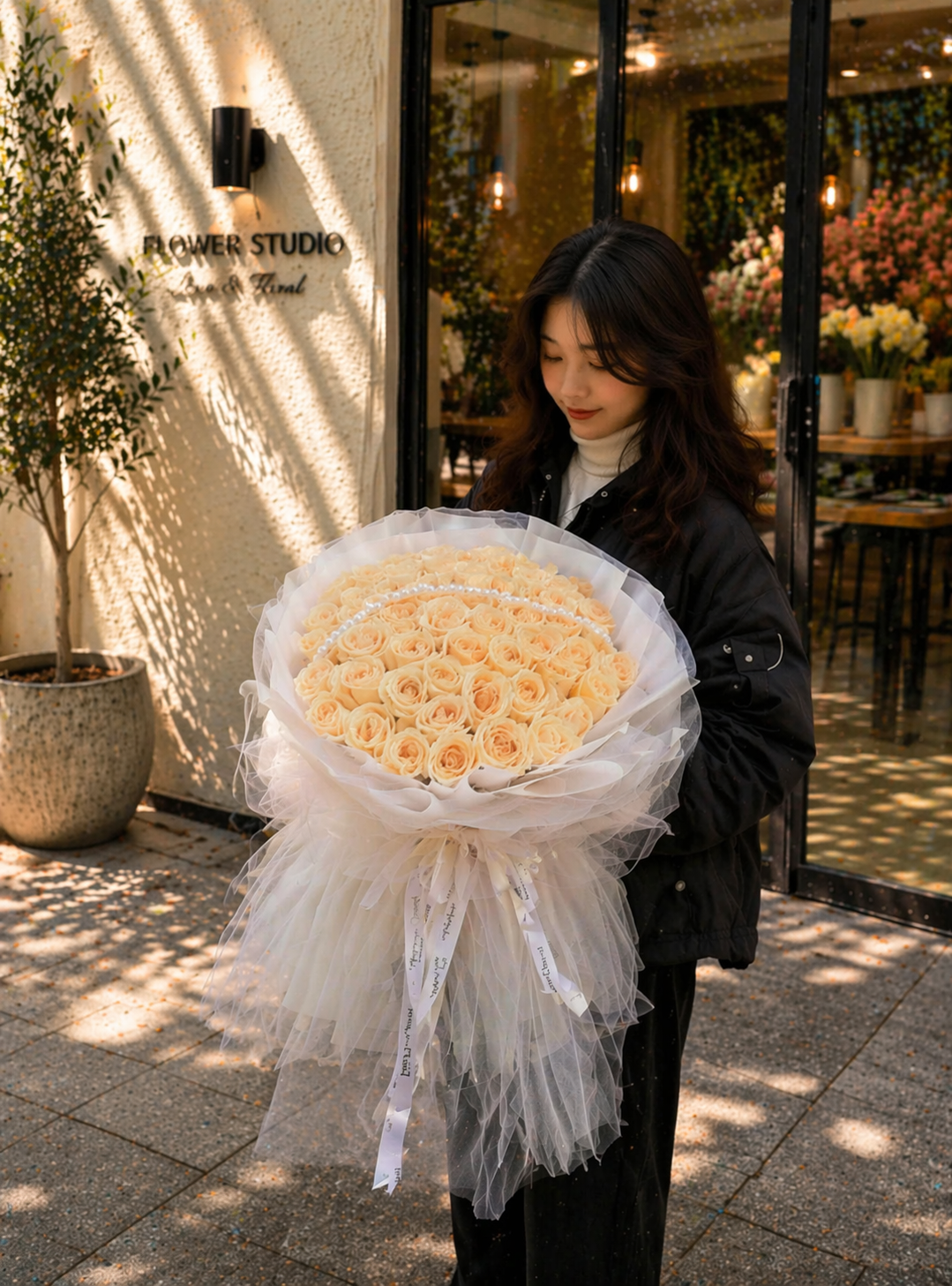 52朵香槟玫瑰~52 champagne roses