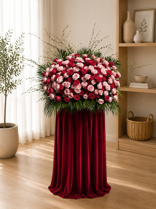 粉红色系开业花牌~Pink-themed opening floral arrangements