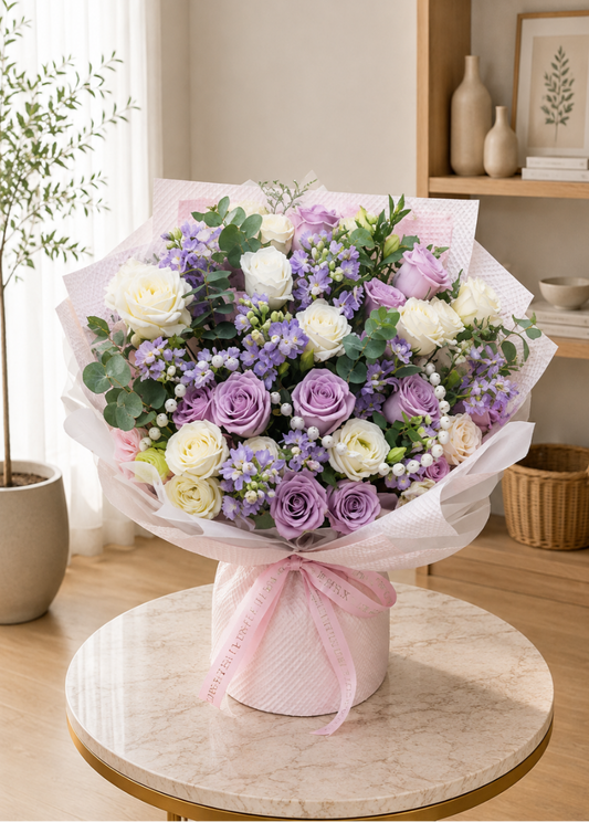 紫玫瑰混搭花束~Purple Rose Mixed Bouquet