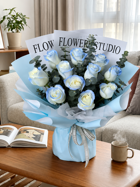 11朵碎冰蓝~11 shattered ice blue flowers