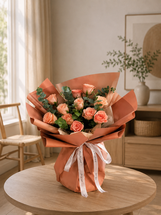11朵卡布奇诺玫瑰~11 cappuccino roses