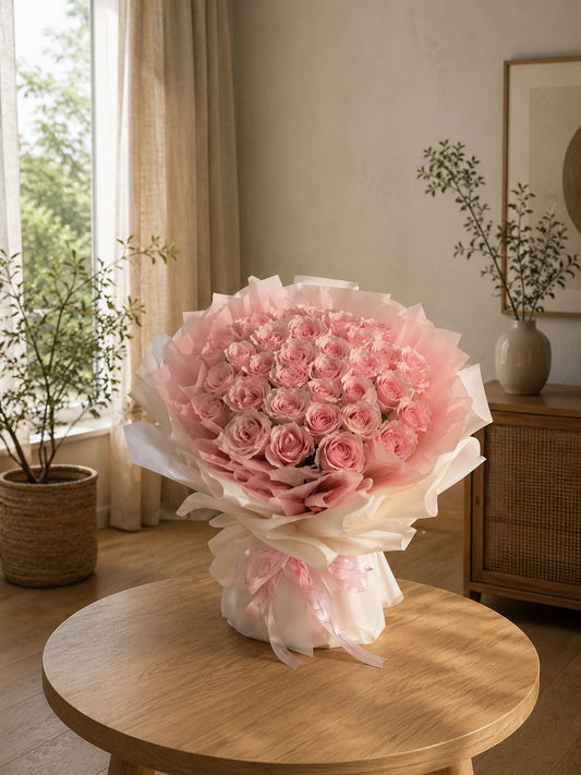 33朵粉玫瑰 A款~33 pink roses, style A