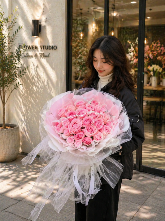 33朵粉红玫瑰 ~33 pink roses