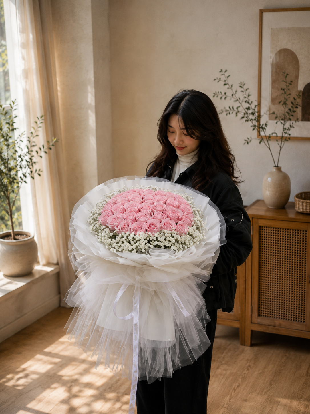 52朵粉玫瑰 A款~52 pink roses, style A