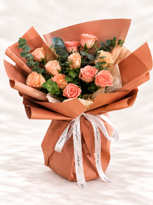 11朵卡布奇诺玫瑰~11 cappuccino roses