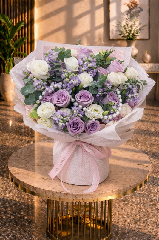 紫玫瑰混搭花束~Purple Rose Mixed Bouquet